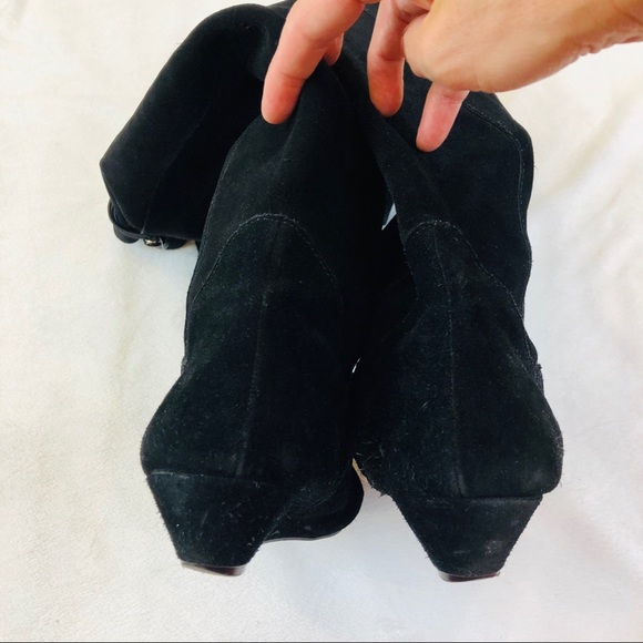 Steve Madden suede knee high boots black size 10 - Picture 5 of 8